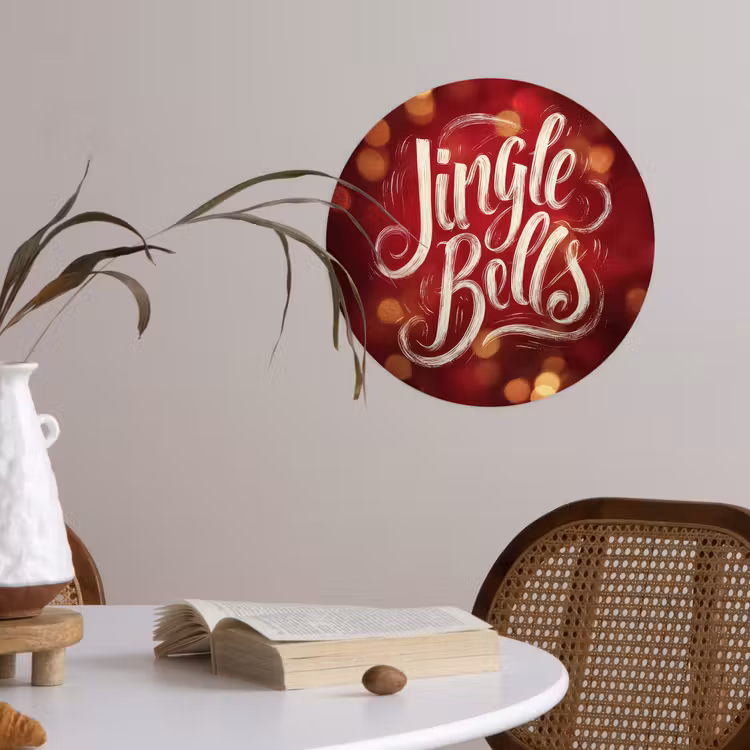 Behangcirkel - Jingle - Bells - Kerst - Rood — 4