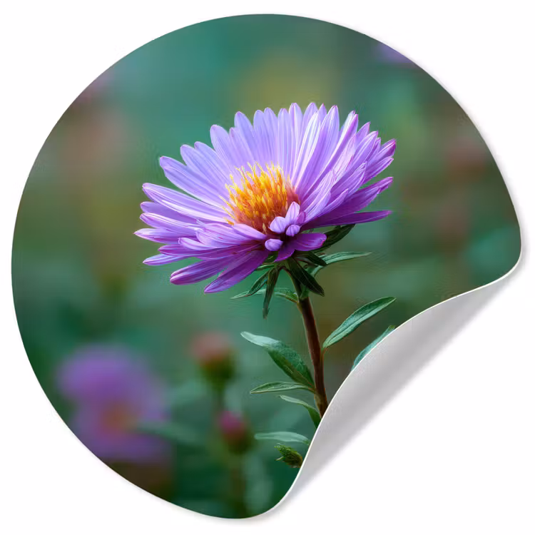 Behangcirkel - Aster - Paars - Bloem - Blaadjes — 1