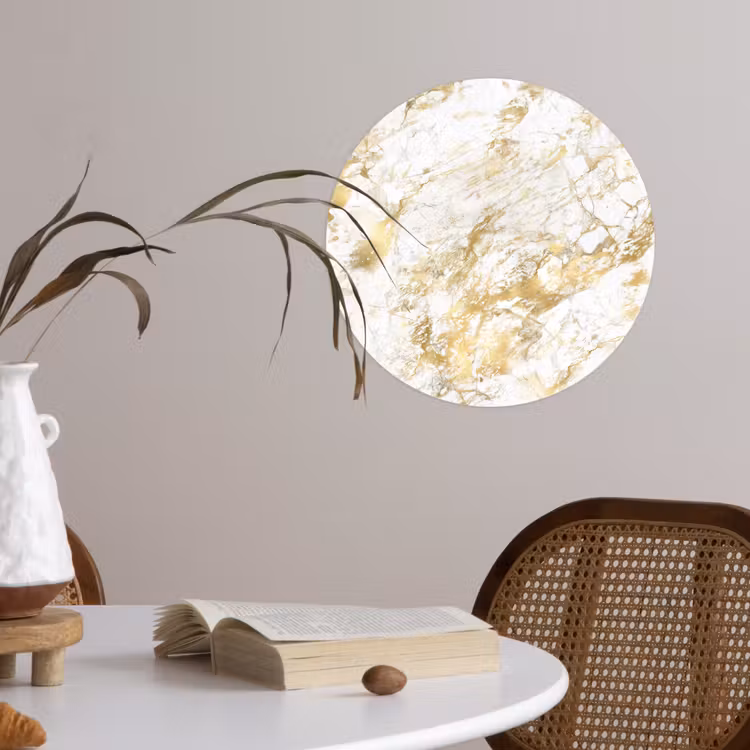 Behangcirkel - Marmer - Goud - Structuur — 4