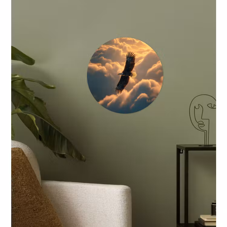Behangcirkel - Adelaar - Wolken - Zon — 3