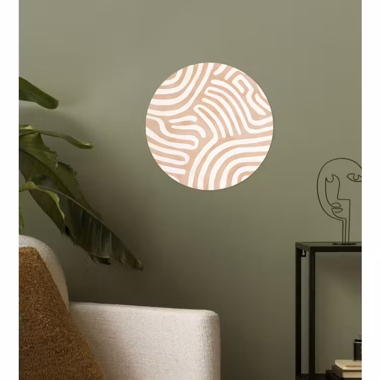 Behangcirkel - Beige - Aardspatroon — 3