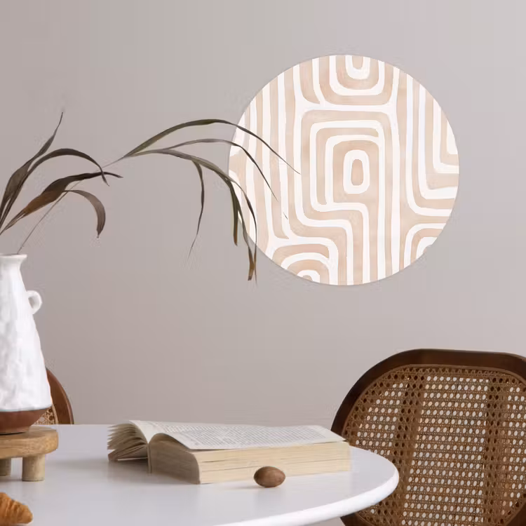 Behangcirkel - Decoratief - Labyrint - Beige — 4
