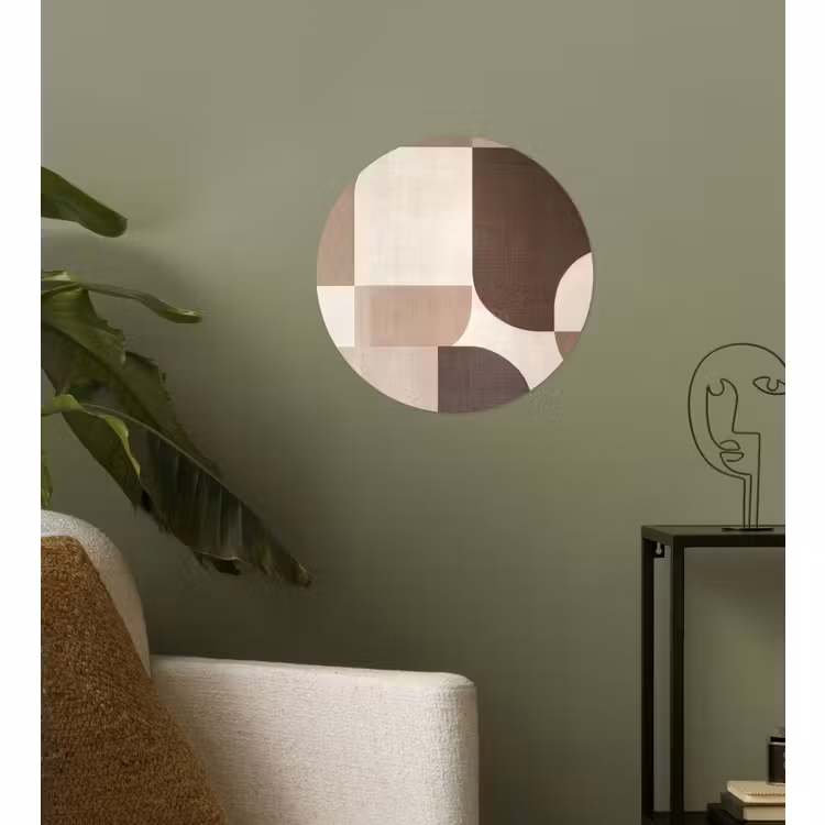 Behangcirkel - Geometrisch - Geweven structuur - Modern — 3