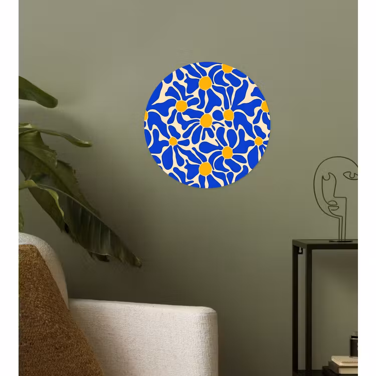 Behangcirkel - Abstract - Bloem - Blauw — 3
