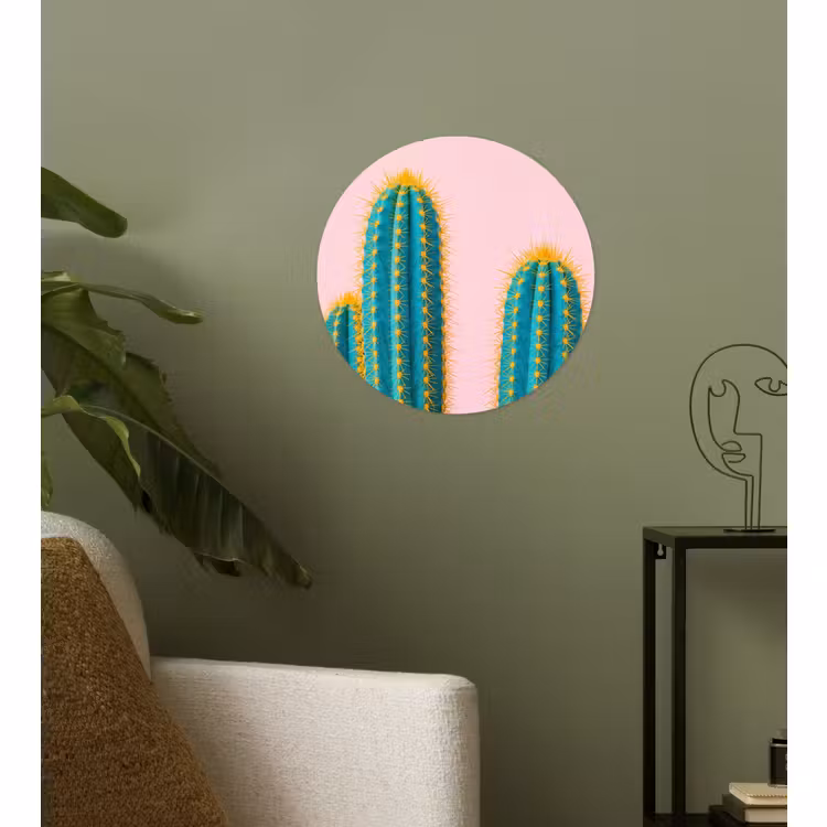 Behangcirkel - Cactussen - Modern - Pastel — 3