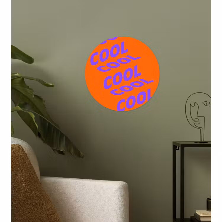 Behangcirkel - Cool - Paars - Oranje — 3