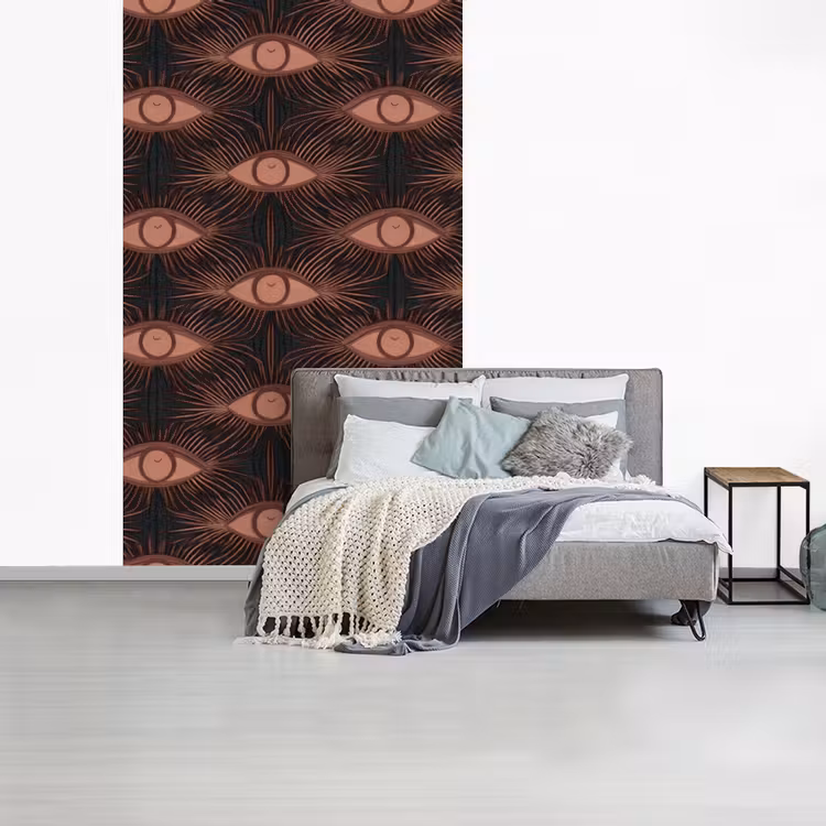 Behang - Boheems - Oog - Bruin — 4