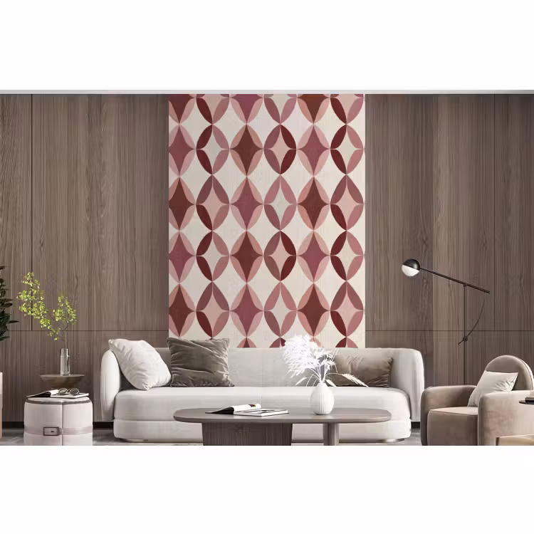 Behang - Ovaal - Textuur - Roze — 3