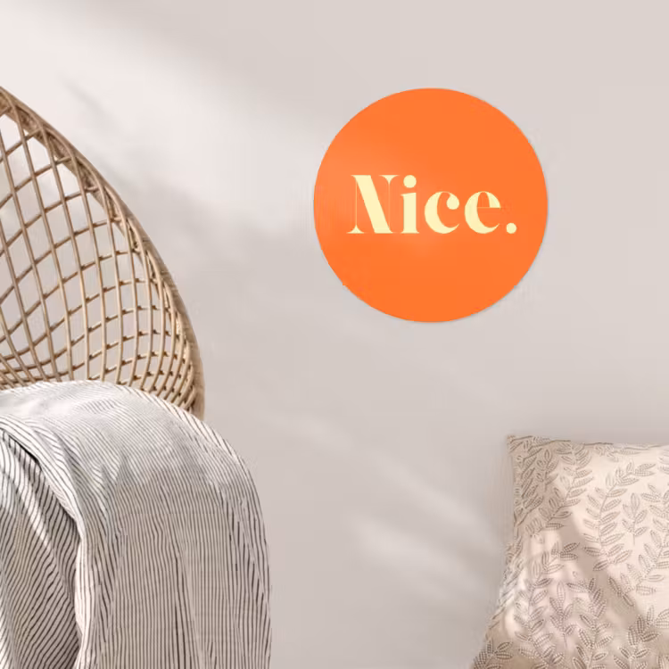 Behangcirkel - Oranje - Gebroken wit - Nice — 5