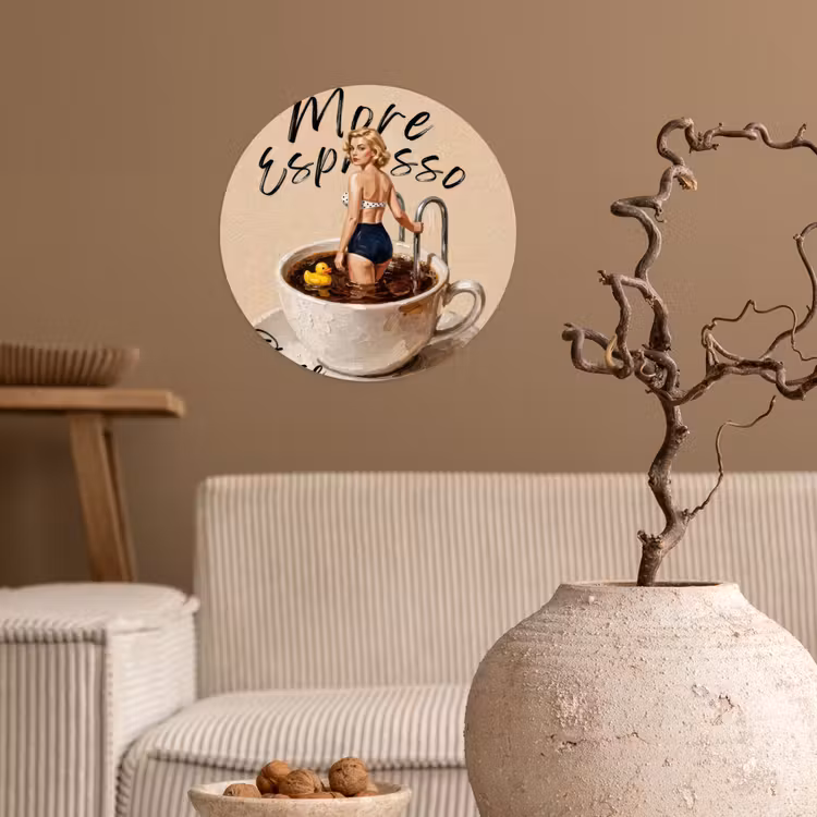 Behangcirkel - More espresso - Koffie - Eend — 2