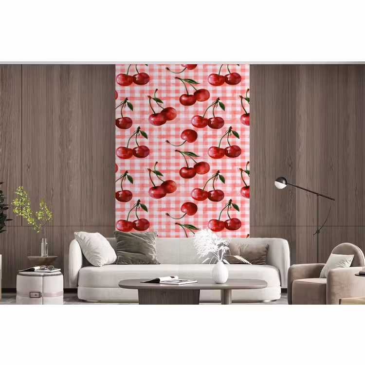 Behang - Kersen - Blokken - Rood — 3