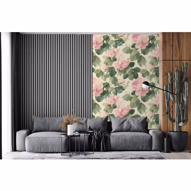 Behang - Rozen - Botanisch - Roze — 2