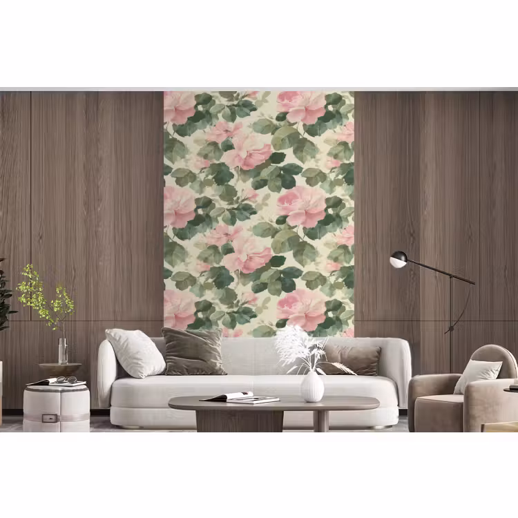 Behang - Rozen - Botanisch - Roze — 3