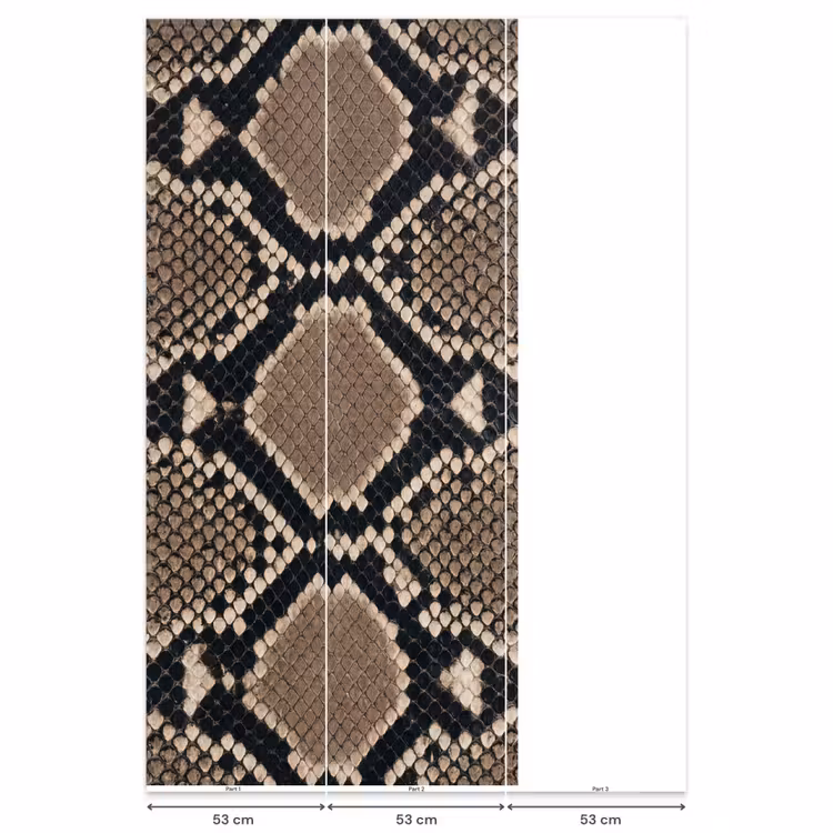 Behang - Slangenprint - Python - Bruin — 6