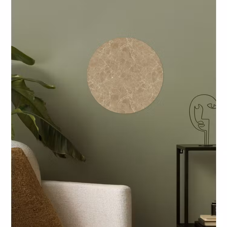Behangcirkel - Beige - Marmer - Witte aders — 3