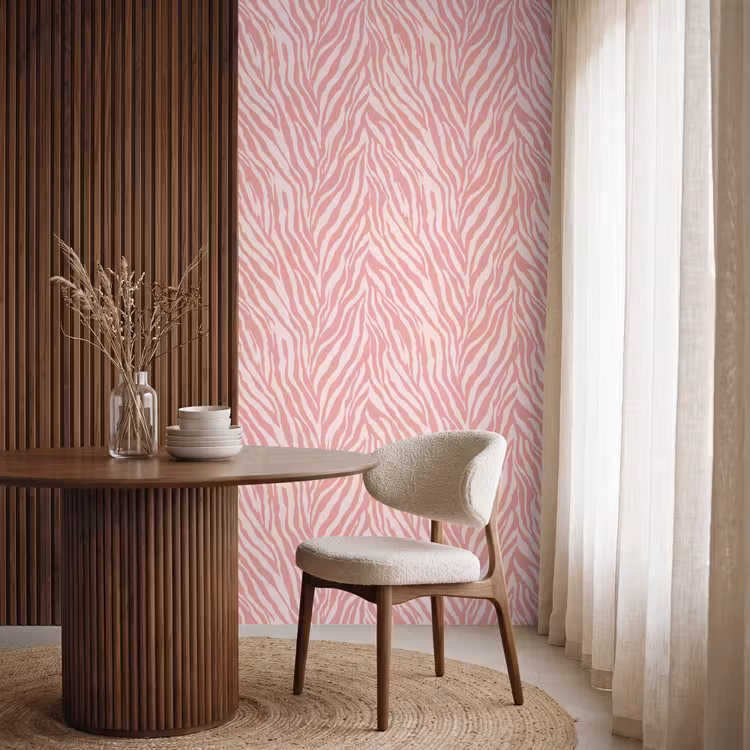 Behang - Zebra - Print - Roze — 4