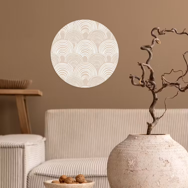 Behangcirkel - Golven - Structuur - Beige — 2