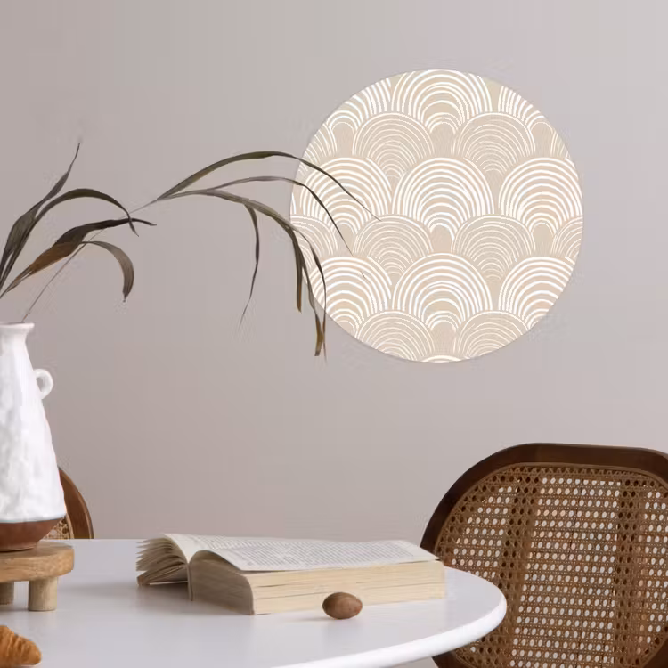 Behangcirkel - Golven - Structuur - Beige — 4