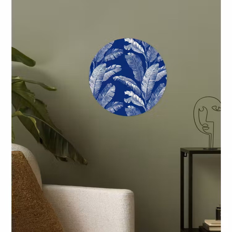 Behangcirkel - Blad - Palm - Blauw — 3