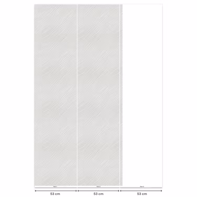 Behang - Golven - Ribbels - Wit — 6