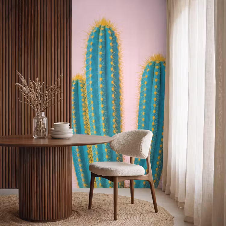 Behang - Cactussen - Modern - Pastel — 4