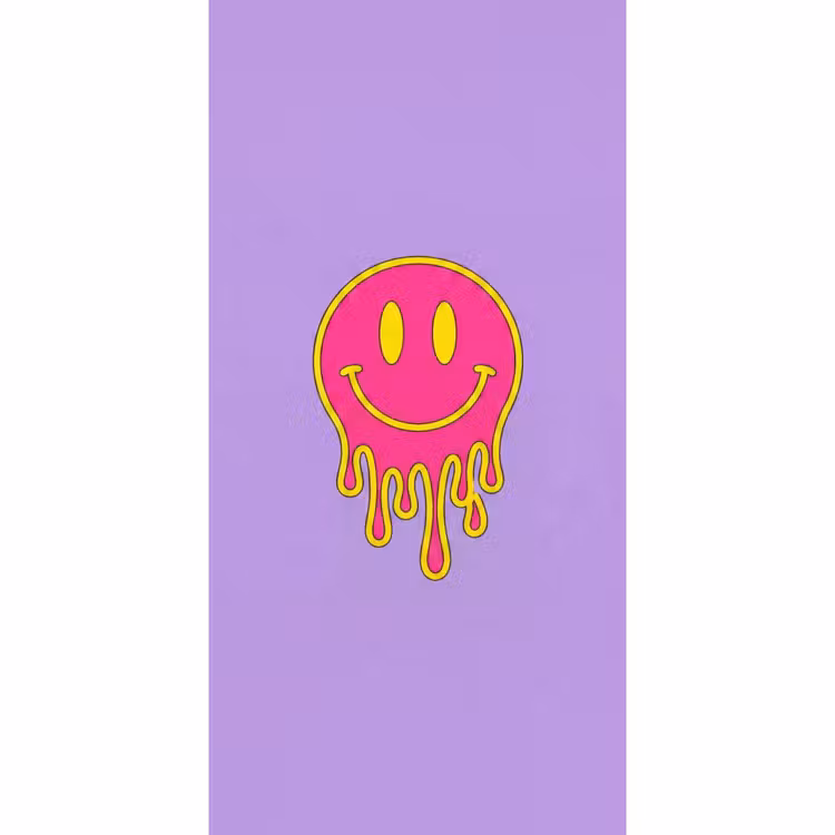 Behang - Smiley - Drip - Neon — 2