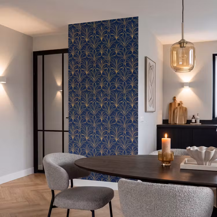 Behang - Deco - Waaier - Blauw — 5