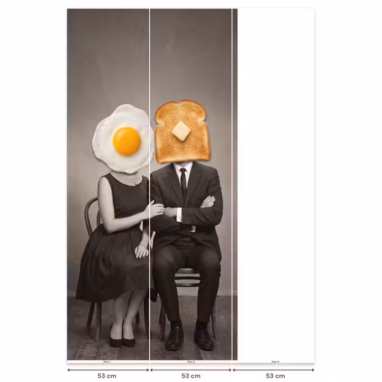 Behang - Ontbijt - Koppel - Ei - Brood — 6
