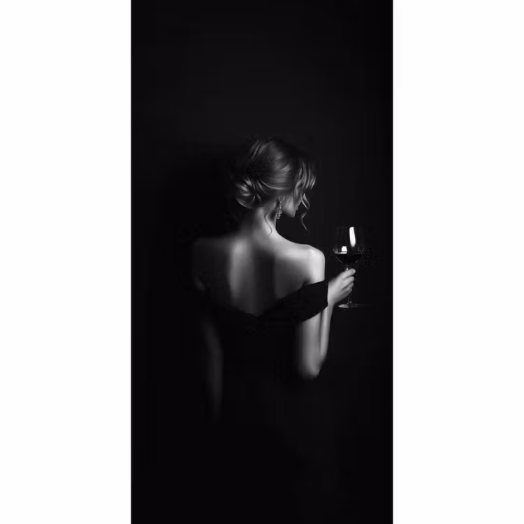 Behang - Vrouw - Wijn - Jurk — 2