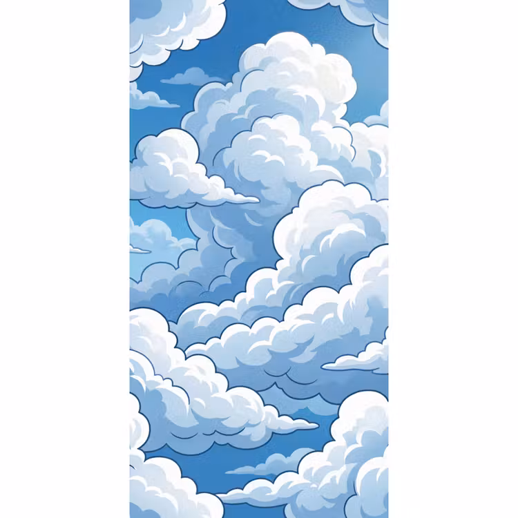 Behang - Wolken - Hemel - Abstract - Wit — 2