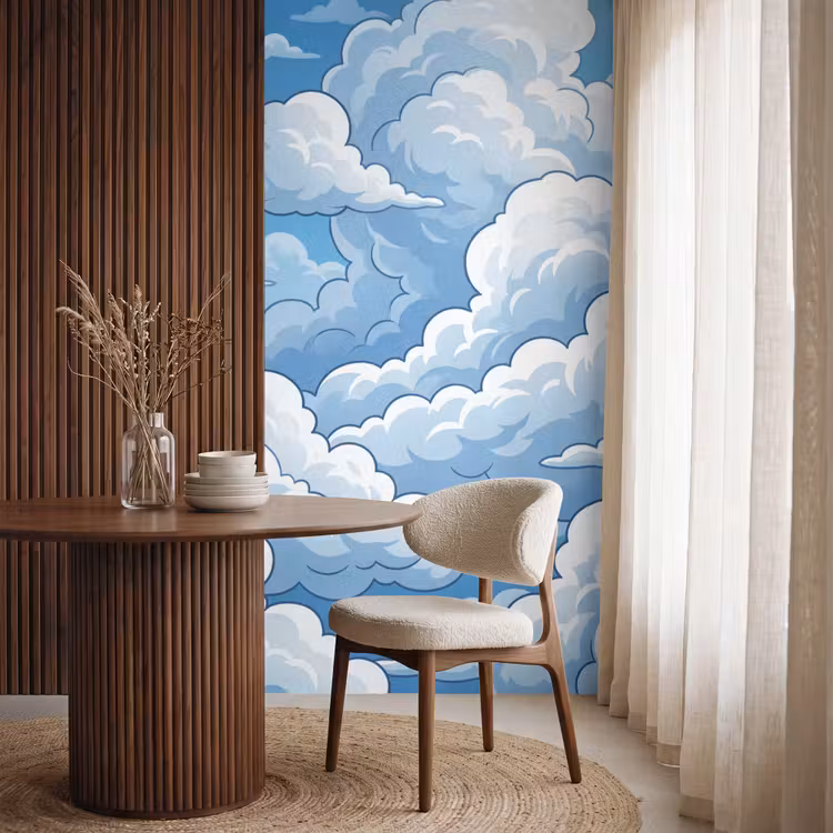 Behang - Wolken - Hemel - Abstract - Wit — 4