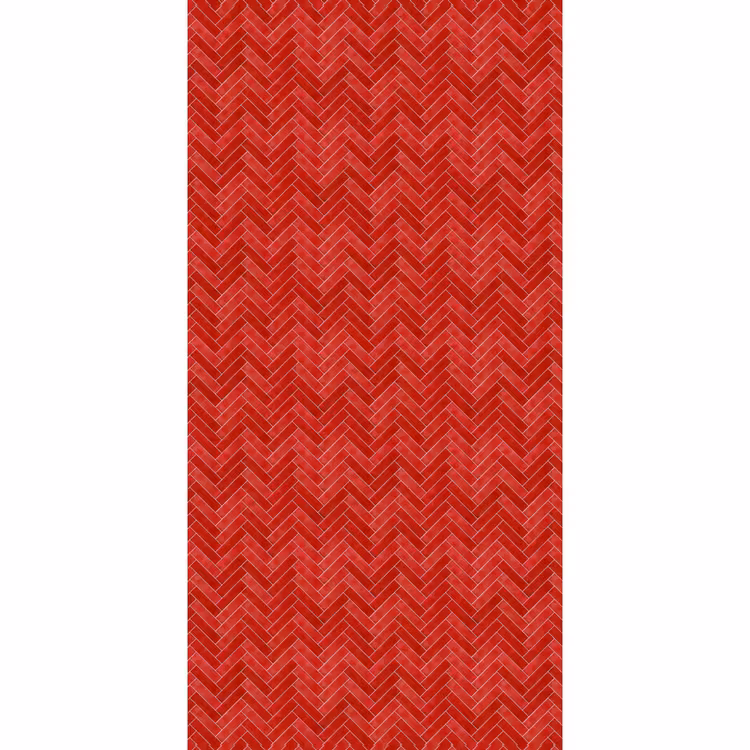 Behang - Visgraat - Tegel - Rood — 2