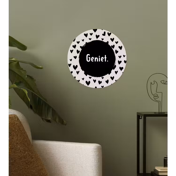 Behangcirkel - Quotes - Hartje - Tekst - Geniet — 3