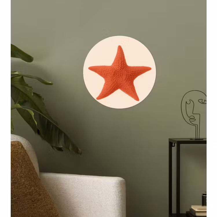 Behangcirkel - Zeester - Bobbels - Rood — 3