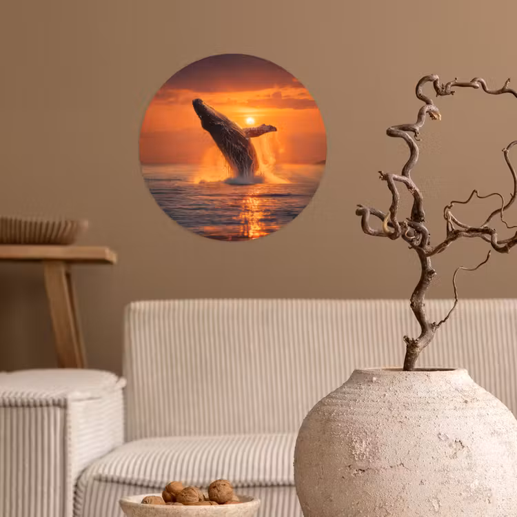 Behangcirkel - Walvis - Zon - Zee — 2