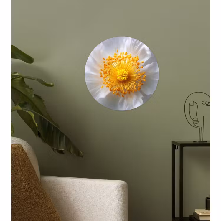 Behangcirkel - Wit - Bloem - Elegant — 3