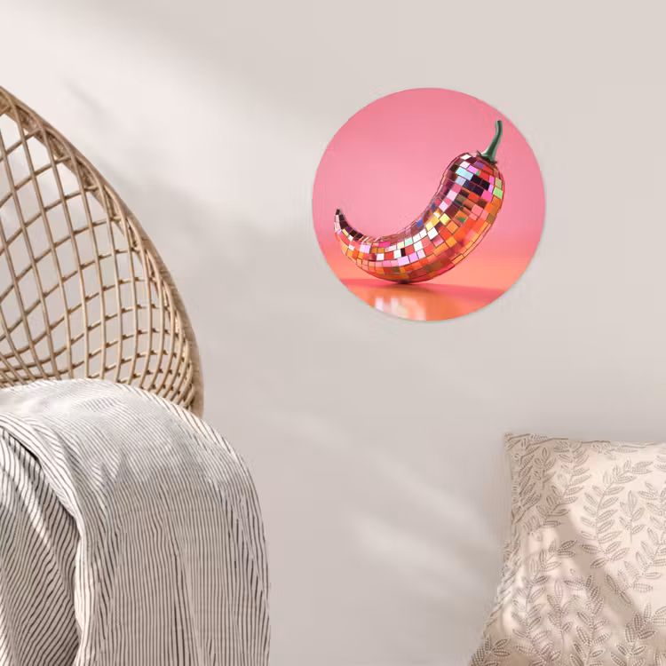 Behangcirkel - Peper - Disco - Rood - Glitter — 5