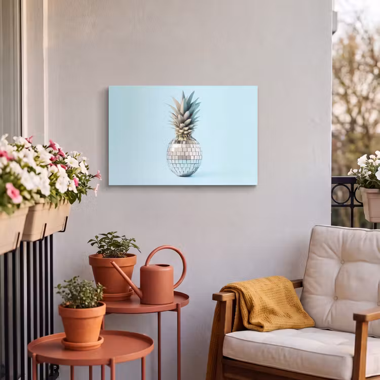 Buiten canvas - Blauw - Ananas - Disco - Discobal — 3