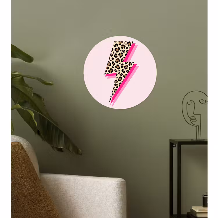Behangcirkel - Stippen - Roze - Bliksem — 3