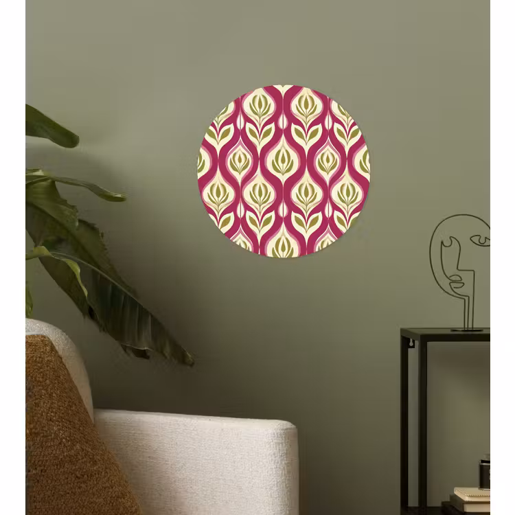 Behangcirkel - Retro - Floraal - Paars — 3