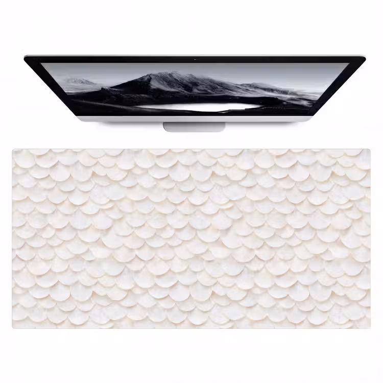 Bureau onderlegger - Schubben - Wit - Elegant — 1