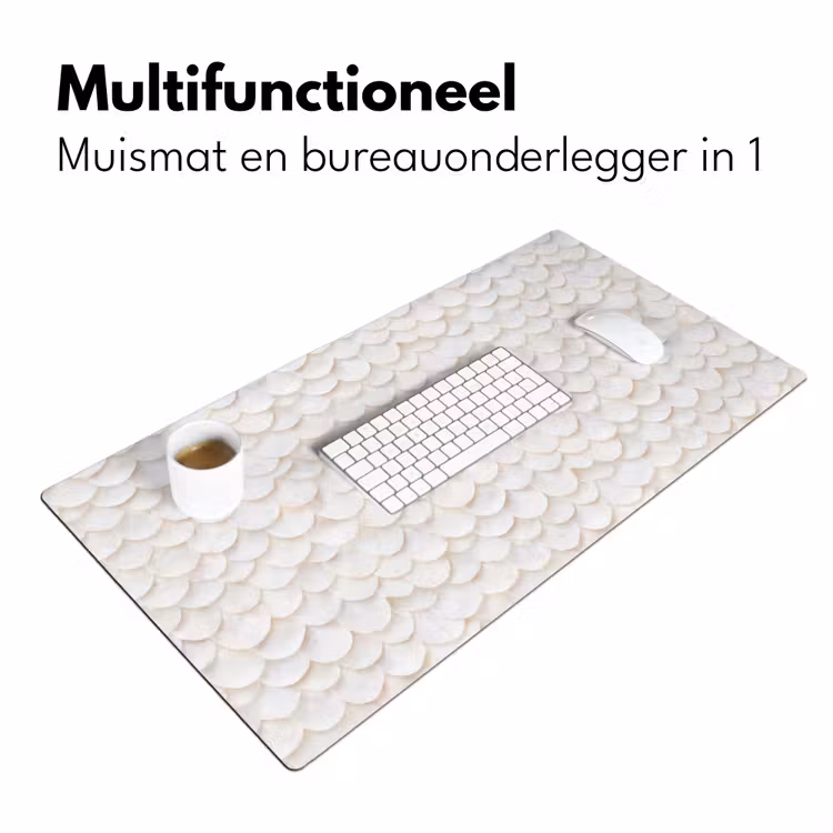 Bureau onderlegger - Schubben - Wit - Elegant — 7