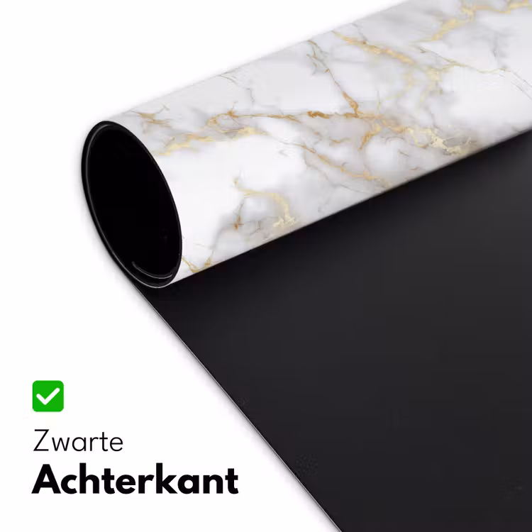 Bureau onderlegger - Gouden aders - Marmer - Wit — 5