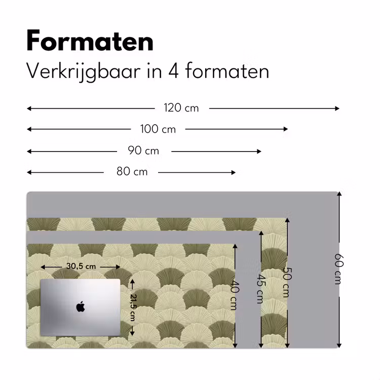 Bureau onderlegger - Bladeren - Structuur - Groen — 8