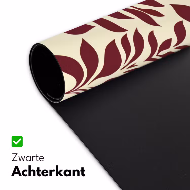 Bureau onderlegger - Abstract - Bladeren - Burgundy — 5