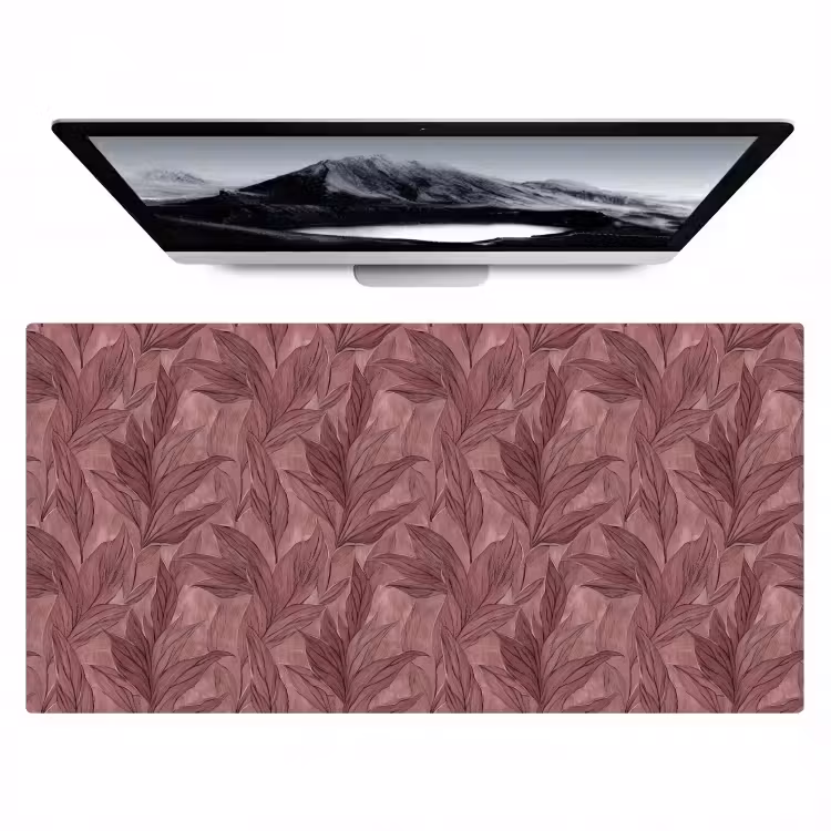 Bureau onderlegger - Bladeren - Patroon - Paars — 1