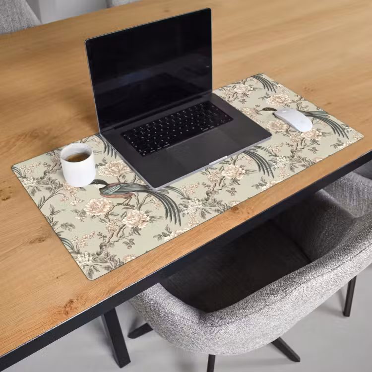 Bureau onderlegger - Bloem - Vogel - Kleurrijk — 3