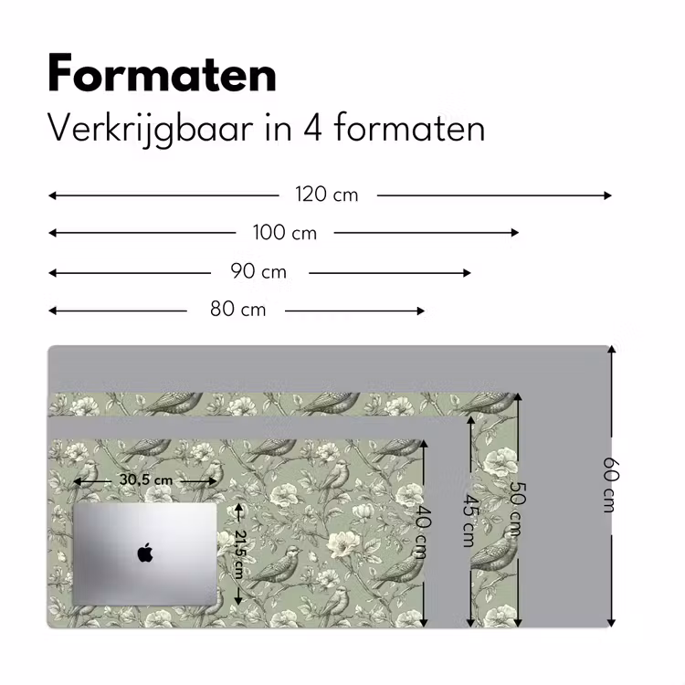 Bureau onderlegger - Klassiek - Botanisch - Groen — 8