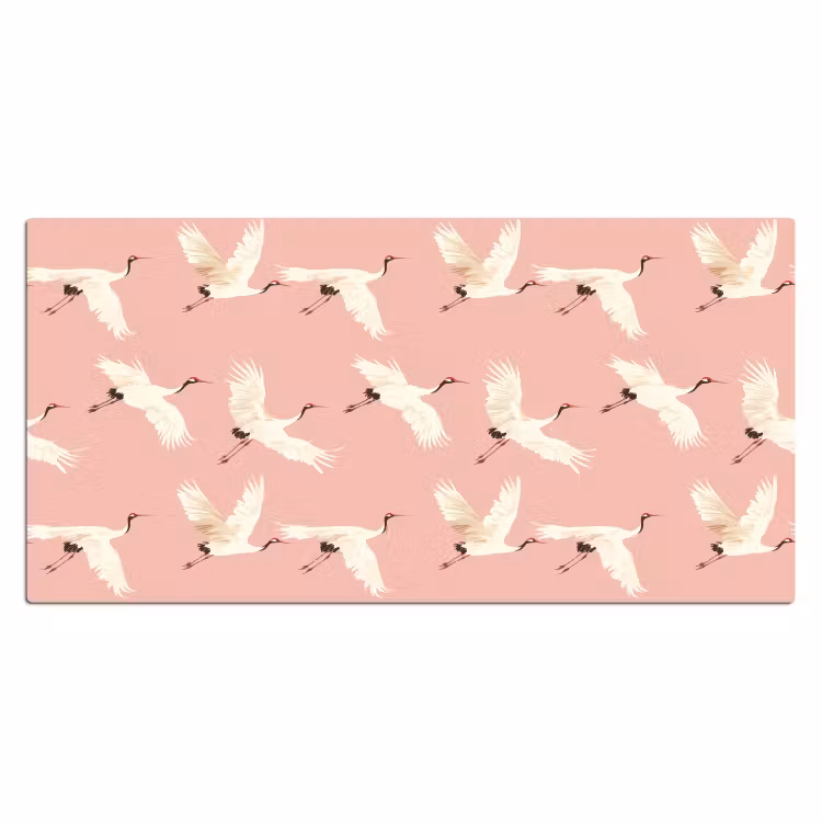 Bureau onderlegger - Modern - Kraanvogels - Roze — 2