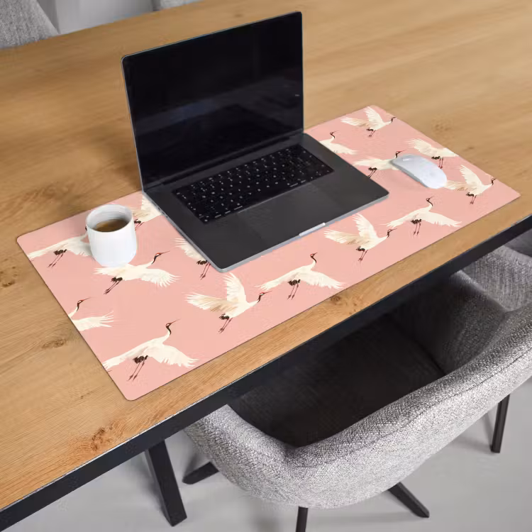Bureau onderlegger - Modern - Kraanvogels - Roze — 3
